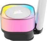 CORSAIR iCUE LINK H150i RGB AIO Liquid CPU Cooler, 360mm Radiator with 120mm QX120 RGB Fans Up to 2400 RPM Speed, 63.1 CFM Airflow, Intel 1700 & AMD AM5 Sockets, White | CW-9061006-WW