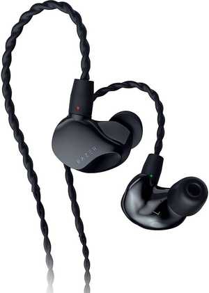 Razer Moray Ergonomic In-ear Monitor Earphones, Hybrid (Dynamic + Balanced Armature) Drivers, Detachable Y Type MMCX Cable, Passive Noise Isolation, Black | RZ12-04450100-R3M1