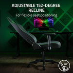 RAZER Iskur V2 X Gaming Chair, Built-in Lumbar Support, 2D Padded Armrests, 50mm Casters, Wide Seat Base, 152Â° Back Angle, 4-Class Gas Lift, 136kg Max Weight, Fabric Finish, Black | RZ38-05310100-R351