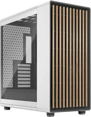 Fractal North XL E-ATX Mid Tower Computer Case, Tempered Glass Side Panel, 3x Aspect 140mm PWM Included, Up to 420mm Radiator 7x Fans Support, Dust Filters, Type-C, 2x USB 3.0, White | FD-C-NOR1X-04