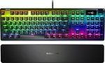 SteelSeries Apex Pro Mechanical Gaming Keyboard, Adjustable Actuation Switches, Worldâ€™s Fastest Mechanical Keyboard, OLED Smart Display, RGB Backlit | 64626 - 64622