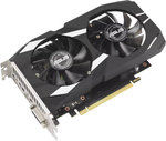 ASUS Dual GeForce RTX 3050 OC Edition Graphics Card, 6GB GDDR6 96-Bit Memory, 1507 MHz Boost Clock, 2304 CUDA Cores, 14 Gbps Memory Speed, PCI Express 4.0 | 90YV0K60-M0NA00
