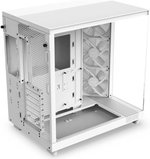 NZXT H6 Flow RGB Compact Dual-Chamber Airflow Mid-Tower ATX Case, Panoramic Glass Panels, Up to 360 mm Radiator & 3x 120mm RGB Fans, Cable Mgt, USB-C 3.2 / USB-A 3.2, White | CC-H61FW-R1
