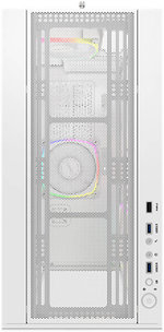Montech Sky Two aRGB ATX Mid Tower Computer Cases, Up to 360mm Radiator Support, 4x Preinstalled PWM Fans, Side & Bottom Dust Filter, Built-In Cable Management, White | SKY TWO WH