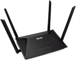 Asus RT-AX1800U Dual Band Wi-Fi 6 Router, 2.4/5GHz, 1.6Gbps, Dual-Core, 20/40/80 MHz, 4x Ex-Antennas, 3x LAN, Black | 90IG06P0-MO3520