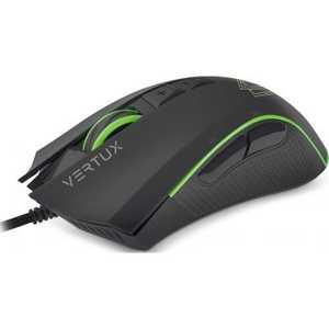 Vertux Rodon Act Fast Ultimate Performance Wired Gaming Mouse, 12000 Adjustable DPI, Customizable Lumi LED, 7 Programmable Buttons, Multi-Surface Tracking for Gamers, Black | Rodon