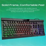 VERTUX KEYBORD AMBERVertux Amber Pro Performance, Frequency 125Hz, Anti-Ghosting 26 Keys, Rainbow LED, Anti-Ghosting Eng-Arabic Gaming Keyboard | VE.AMBER-EA.NC