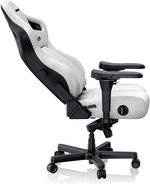 AndaSeat Kasier 4 Series Premium Gaming Chair, 5Â° Sloping Seat Base, Pop-out Lumbar, 5D Armrests, Up to 180kg Max Weight, Premium PVC Leather, XL, Cloudy White | AD12YDDC-XLL-20-W-PVC