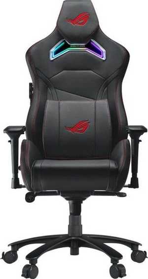 ASUS ROG Chariot Gaming Chair, Aura RGB Feature, 4D-Adjustable Armrests, Lumber Pillow, Z Support Multi-Function, 65mm POU Coated Casters, Black | 90GC00E0-MSG010