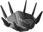 Asus ROG Rapture GT-AXE11000 Tri-Band Wi-Fi 6E Gaming Router, 11Gbps Speed, 6GHz Band, 2.5G WAN/LAN Port, Quad-Core Processor, Gray | 90IG06E0-MA1R1T