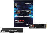 Samsung 990 Pro 2 TB NVMe M.2 Internal SSD, PCIe Gen 4.0 x4, NVMe 2.0 Interface, 7450 MB/s Sequential Read Speed, 6900 MB/s Sequential Write Speed, 3.3 Voltage, V-NAND 3-bit MLC | MZ-V9P2T0BW