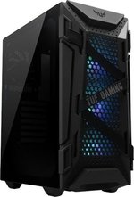 ASUS TUF Gaming GT301 ATX Mid-Tower, With Tempered Glass Side Panel, Honeycomb Front Panel, Preinstall Fans 3x120mm ARGB, 1x120 Without Lighting | 90DC0040-B49000
