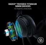 Razer Kraken V3 HyperSense Wired USB Gaming Headset, With Haptic Technology, TriForce Titanium 50mm Drivers, THX Spatial Audio, 32 â„¦ (1 kHz) Impedance, USB-A, Black | RZ04-03770100-R3M1
