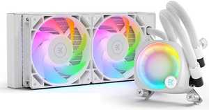EKWB EK-Nucleus AIO CR240 Lux D-RGB Liquid CPU Cooler, 240mm Radiator, 120 mm D-RGB Daisy-chainable Fans, 550 - 2300 RPM Fan Speed, 72 CFM Air Flow, Applicable for AMD / Intel, White | 3831109897843