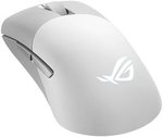 ASUS ROG Keris AimPoint Wireless Gaming Mouse, 2.4GHz & BT, 36000 dpi, AimPoint Optical Sensor, 5 Prog Buttons with Shortcuts, 650 IPS Max Speed, Up to 119H Battery, White | 90MP02V0-BMUA10