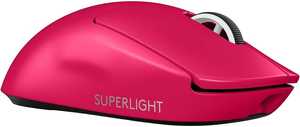 Logitech G Pro X Superlight 2 Lightspeed Wireless Gaming Mouse, Lightforce Hybrid Switches, HERO 2 Sensor with 32,000 DPI, 5 Prog Buttons, Up to 95H Battery Life, USB-C, PC & Mac, Pink | 910-006798