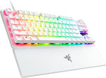 Razer Huntsman V3 Pro Tenkeyless Keyboard, Razer Analog Optical Gen-2 Switch, 1000Hz Polling Rate, Chroma RGB, Magnetic Firm Wrist Rest, English Layout, Type C Cable, White | RZ03-04981700-R3M1