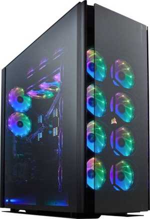 CORSAIR OBSIDIAN 1000D Super-Tower Case, Smoked Tempered Glass, Aluminum Trim - Integrated COMMANDER PRO Fan And Lighting Controller | CC-9011148-WW