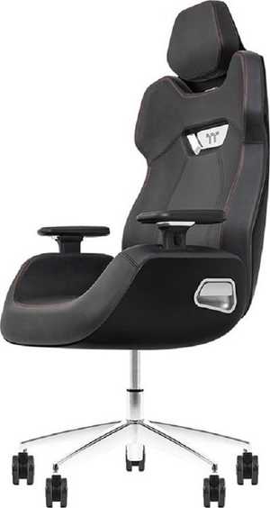 Thermaltake Argent E700 Real Leather Gaming Chair, Design by Studio F. A. Porsche, 4D Adjustable Armrests, Wire-Control Mechanism, 4 Gas Lift, Storm Black | GGC-ARG-BBLFDL-01