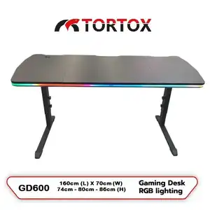 TORTOX BLACK GAMING DESK GD600 RGB 160X70 CM
