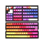 Ducky 108 ABS Doubleshot Afterglow SA Keycaps, Set For Keyboards or MX Compatible, Standard US Layout, 108 Keys, USB Connectivity, Red / Orange / Purple | DKSA108-USADZZWSG