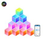 Govee Glide Hexa Pro LED Light Panels, RGBIC 3D Lighting Effects, App, Control Box, Voice Control, Soft Backlight, 2.4GHz Wi-Fi + Bluetooth Connectivity, 10 Pieces | H6066202