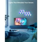 Govee Glide Hexa Pro LED Light Panels, RGBIC 3D Lighting Effects, App, Control Box, Voice Control, Soft Backlight, 2.4GHz Wi-Fi + Bluetooth Connectivity, 10 Pieces | H6066202