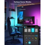 Govee RGBIC Wi-Fi Gaming Light Bars, Smart Dial Controller, RGBIC Technology, 2.4GHz Wi-Fi + Bluetooth Connectivity, 40 Scene Modes 