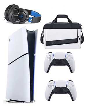 New Playstation 5 Digital Edition Console + Extra Controller + Carrying Case + Headset