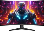 Koorui 32GA01 32" QHD VA Curved Gaming Monitor, Up to 170Hz Refresh Rate, 1ms Response Time, AdaptiveSync Technology, VESA Mountable, 2x HDMI2.0 / DP1.2 / 3.5mm Audio Port | 32GA01