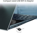 ASUS USB-AX55 Nano AX1800 Dual Band WiFi 6 USB Adapter, 1.8 Gbps Data Transfer Rate, 5GHz Frequency Band, OFDMA / MU-MIMO Ultra-high Efficiency, WPA3 Security, Black | 90IG06X0-MO0B00