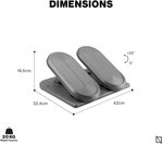 Navodesk NAVO Model C Ergonomic Underdesk Footrest with Tilt Mechanism, Home Office Footrest, Adjustable Foot Stool with Non-Slip Base, Cool Grey | ND-FRC-GY