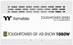 Thermaltake Toughpower GF A3 Snow Power Supply, 1050W Power, 80 Plus Gold Efficiency, PCIe Gen 5 Ready, Japanese Main Capacitor, Active PFC, 120mm FDB Fan, White | PS-TPD-1050FNFAGK-N