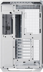 APNX V1 V1-W-WT-v1 ATX Mid Tower Glass Edition Computer Case, Up To 360mm Radiators, x10 Fan Slot, SGCC Body Material, Wood Front Panel, 0.8mm Steel Thickness, White & Wood | APCM-VI01103.21