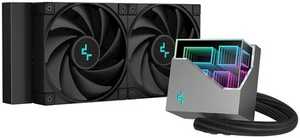 DeepCool Liquid Cooler LT520 240mm 4th Gen Dual-Chamber Pump 3100RPM Multidimensional Infinity Mirror ARGB Block 280w TDP AIO Cooler Anti-Leak Tech CPU Water Cooler for AMD AM4/AM5 LGA 1700/1200