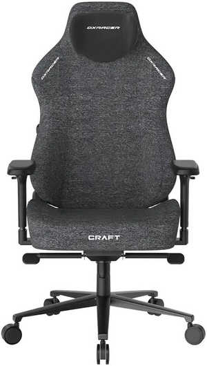 DXRacer Craft Series Gaming Chairs, 2D Integrated Lumbar Support, 4D Armrests, Class 4 Hydraulics, 90Â° ~ 135Â° Back Recline Support, Woven Fabric Upholstery, Large Size, Black / Grey | GC/LCF23FBE/BG