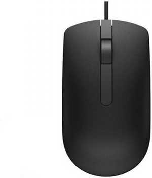Dell MS116 USB Wired Optical Mouse, 1000 DPI Optical Tracking, 6ft Cable, Black | 570-AAIR