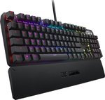 Asus RA05 TUF Gaming K3 RGB Wired Mechanical English / Arabic Keyboard, Dedicated Media Controls, Gray | 90MP01Q0-BKCA00