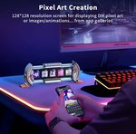 Divoom Times Gate Pixel Art Informative Display Digital Clock, Silver