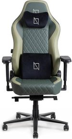 Navodesk APEX Cloud Leather Ergonomic Gaming Chair, 155Â° Reclining High Back Chair, 4D Metal Armrest, Magnetic Memory Foam Headrest, Lumbar Support, 60mm Castors, Army Green | B0CCYVPTFL