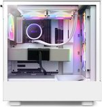 NZXT H5 Flow RGB, Mid Tower ATX Case, Up to 240mm Radiator Support, Tempered Glass Front Panel, Built-in RGB, Spacious Cable Management, White | CC-H51FW-R1-R1