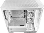 MSI MAG PANO M100R PZ Micro ATX Gaming Case, 270Â° Pano Temp Glass Panel, 4* aRGB Fans & Up to 360mm AIO, 1x 2.5"/3.5 Drive Bay, Support Back-Connect Motherboard, USB-/ USB-A, White | 306-7G24W21-809
