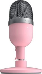 Razer Seiren Mini Ultra-Precise Supercardioid Pickup Pattern - Professional Recording Quality - Ultra-Compact Streaming Microphone - Heavy-Duty Tilting Stand - Quartz Pink | RZ19-03450200-R3M1