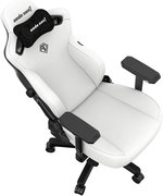AndaSeat Kaiser 3 Series Premium Ergonomic Gaming/Office Chair, Premium PVC Leather, XL Size (Enlarged), Heavy-duty Aluminum Wheel Base, 65MM PU Covered Wheels, CLOUDY WHITE | AD12YDC-XL-01-W-PV/C
