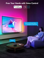 Govee RGBIC Neon TV Backlight, For 45" - 55" Televisions, 180 LED Beads, 2.4GHz Wi-Fi + Bluetooth Connectivity, RGBIC Colorsm App, Control Box, Voice Control, 3m Length | H61B22D1