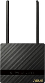 ASUS 4G-N16 Wireless-N300 LTE Modem Router, 2.4 GHz Single-Band, Up to 300 Mbps Speed, 5.3X Faster 4G LTE Speed, 2x Detachable Antennas, Gigabit ETH, Sim Card Slot, Black | 90IG07E0-MO3H00