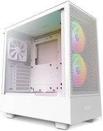 NZXT H5 Flow RGB, Mid Tower ATX Case, Up to 240mm Radiator Support, Tempered Glass Front Panel, Built-in RGB, Spacious Cable Management, White | CC-H51FW-R1-R1