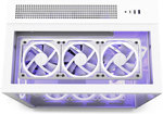 NZXT H9 Elite Dual-Chamber ATX Mid-Tower PC Case, Unique Glass Panel, Intuitive Cable Mgt, 360mm Radiators & 10x120mm Fans Support, Built-in RGB & Fan Controller, USB 3.2 Type-C/A, White | CM-H91EW-01