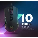 Vertux Rodon Act Fast Ultimate Performance Wired Gaming Mouse, 12000 Adjustable DPI, Customizable Lumi LED, 7 Programmable Buttons, Multi-Surface Tracking for Gamers, Black | Rodon