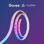 Govee LED Strip Light M1 Matter Compatible, 4-in-1 RGBIC+ Technology, 60 LEDs/m, M1 Matter Compatible, 2.4GHz Wi-Fi + Bluetooth Connectivity, 2m Length | H61E02D1
